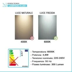 Lampada LED Da 30 Cm In ABS Cromo Doppia Installazione Luce Fredda -Negozio al dettaglio Paulmann 34347762 5