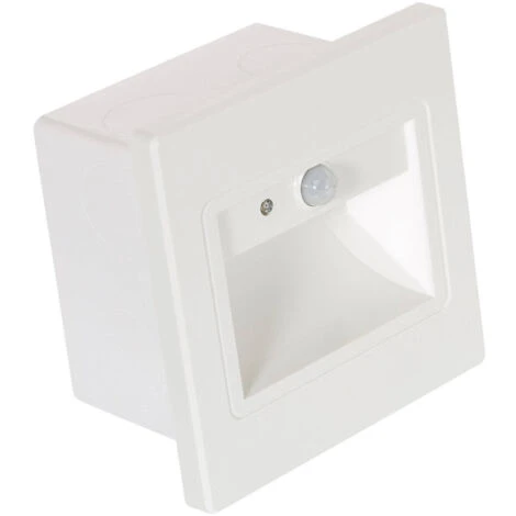 Segnapasso Da Parete LED 1.5W Da Incasso Con Sensore PIR Bark Bianco Bianco Naturale 4000K 53 Mm120º 5 Segnapasso Da Parete LED 1.5W Da Incasso Con Sensore PIR Bark Bianco Bianco Naturale 4000K 53 Mm120º - immagine 3