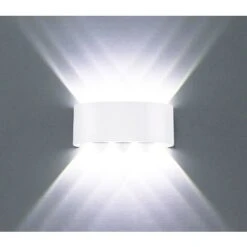 Applique LED Lampada Da Parete Ovale 24W Luce Fredda Bianco Esterno Interno D-11