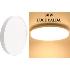 Negozio al dettaglio Paulmann 42 Plafoniera Led Soffitto 50W Luce Calda Lampada Rotonda Moderna Applique Bianco