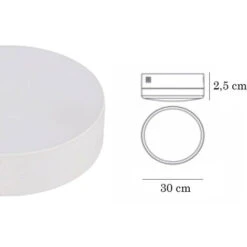 Plafoniera Led Soffitto 50W Lampada Rotonda Luce Fredda Applique Moderno Bianco -Negozio al dettaglio Paulmann 35113342 3