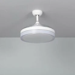 Ventilatore LED Da Soffitto Caicos Bianco Pale Pieghevoli Motore DC TECHBREY 106cm -Negozio al dettaglio Paulmann 36231549 4