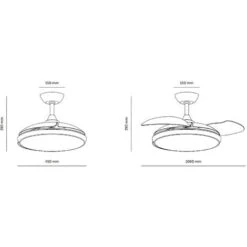 Ventilatore LED Da Soffitto Dalori Bianco Pale Pieghevoli MOTORE DC TECHBREY 160cm -Negozio al dettaglio Paulmann 36231554 5
