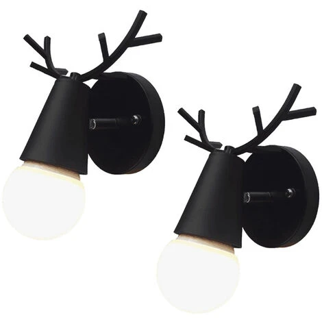2 Pcs Moderno Lampada Da Parete Interni LED Applique Da Parete Animale Creativo Decorazione Camera Da Letto Soggiorno Nero 3 2 Pcs Moderno Lampada Da Parete Interni LED Applique Da Parete Animale Creativo Decorazione Camera Da Letto Soggiorno Nero