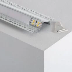Profilo In Alluminio Da Incasso In Gesso / Cartongesso Con Coperchio Continuo Per Strisce LED Fino A 20mm -Negozio al dettaglio Paulmann 36983512 3