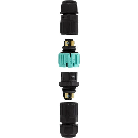 Connettore Per Cavo Tenuta Stagna Connessione Maschio Femmina 3 Pin 0.5-2.5mm² IP68 Nero 5 Connettore Per Cavo Tenuta Stagna Connessione Maschio Femmina 3 Pin 0.5-2.5mm² IP68 Nero - immagine 3