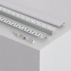 Profilo In Alluminio Integrazione In Gesso / Cartongesso Per Doppia Striscia LED Fino A 20mm 1000 Mm Coperchio Nero -Negozio al dettaglio Paulmann 38896811 5