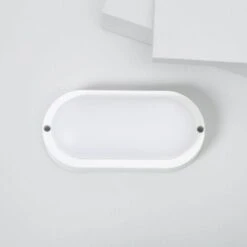 Plafoniera LED 15W Ovale Per Esterni 85x173 Mm IP65 Hublot White Bianco Freddo 6500K 173 Mm