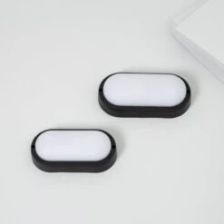 Plafoniera LED 25W Ovale Per Esterni 96x198 Mm IP65 Hublot Black Bianco Caldo 3000K 198 Mm -Negozio al dettaglio Paulmann 39034079 5