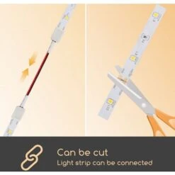 Kit Striscia Led 12V 6,5W SMD 2835 3 Metri IP20 Bianco Caldo 3000K Aigostar -Negozio al dettaglio Paulmann 39504423 4