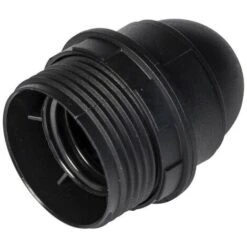 PORTALAMPADA E27+GHIERA NERO