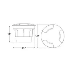 FUMAGALLI CECI 160 3L GX53 10W Faretto Da Incasso A LED Per Installazione A Pavimento -Negozio al dettaglio Paulmann 41979785 3
