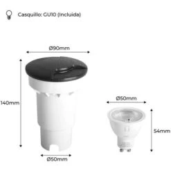 FUMAGALLI CECI 90 2L GU10 3.5W LED Da Incasso A Pavimento -Negozio al dettaglio Paulmann 41983689 5