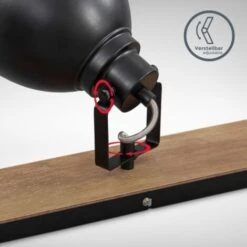 B.K.Licht Plafoniera Retrò Orientabile, Legno E Metallo, Attacco Per 3 Lampadine E27 Non Incluse, Faretti Vintage Industriali, Lampada Da Muro O Soffitto Nero-oro -Negozio al dettaglio Paulmann 42705075 5