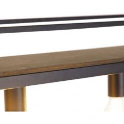 QAZQA Lampada A Sospensione Tavolo Soggiorno Cage Rack - Industriale - Acciaio,Legno - Marrone/Nero - Oblungo Max. 4 X Watt -Negozio al dettaglio Paulmann 42950384 4