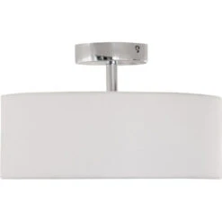 HOMCOM Lampadario A Soffitto Moderno Con Paralume In Tessuto - Bianco