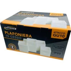 Lampada Gesso Da Soffitto Plafoniera A 5 Cubi Attacco Faretto GU10 Verniciabile -Negozio al dettaglio Paulmann 43848504 3
