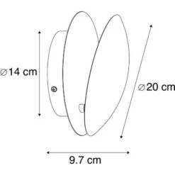 QAZQA Appliques Sunrise - Moderno - Acciaio - Nero/Oro/Ottone - Tondo Max. 1 X Watt -Negozio al dettaglio Paulmann 46034164 3
