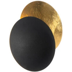 QAZQA Appliques Sunrise - Moderno - Acciaio - Nero/Oro/Ottone - Tondo Max. 1 X Watt -Negozio al dettaglio Paulmann 46034164 5