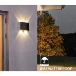 Applique LED Lampada Parete 12W Ovale Nero Doppia Luce Calda Esterno Interno D10 -Negozio al dettaglio Paulmann 46037514 5