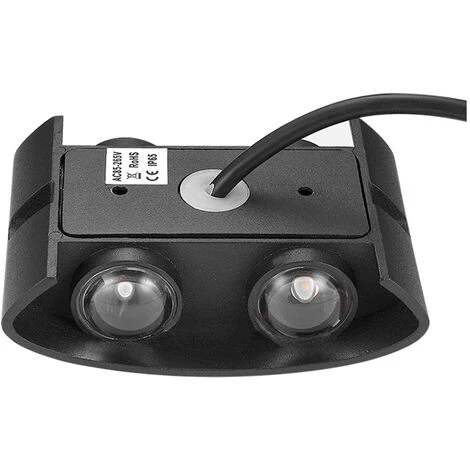 Applique LED Lampada Parete Ovale Nero 12W Luce Naturale Esterno Interno FD-10 5 Applique LED Lampada Parete Ovale Nero 12W Luce Naturale Esterno Interno FD-10 - immagine 3