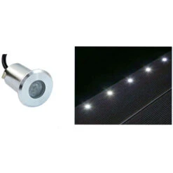 Faretto Segnapasso LED Esterno 3w Luce Fredda Rotondo Caplestabile Luci Percorso