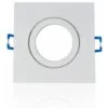 PRO LED SPE11 - Porta Faretto Quadrato Da Incasso Mis.91x91mm, Diam.60mm, Bianco (senza Portalampada)