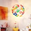 Lampada A Sospensione Per Cameretta Dei Bambini Lettere Lampada A Sospensione Lampada Per Bambini A Forma Di Palla, Plastica Colorata, Prese 4x E14, PxH 35x120 Cm -Negozio al dettaglio Paulmann 46924621 1