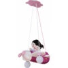 Bambini Soffitto Lampada A Pendolo Ragazze Aeroplano Sala Giochi Legno Aviatore Appeso Rosa Chiaro Bianco -Negozio al dettaglio Paulmann 46925196 1