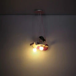 Bambini Soffitto Lampada A Pendolo Ragazze Aeroplano Sala Giochi Legno Aviatore Appeso Rosa Chiaro Bianco -Negozio al dettaglio Paulmann 46925196 5