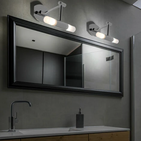 Lampada Da Parete A LED Lampada Da Parete In Vetro Cromato Mobile All'interno Della Camera Da Letto Lampada Da Parete, Lampada Orientabile, 2x LED 2,5W 210lm, LxP: 23 X 26 Cm, Set Di 2 4 Lampada Da Parete A LED Lampada Da Parete In Vetro Cromato Mobile All'interno Della Camera Da Letto Lampada Da Parete, Lampada Orientabile, 2x LED 2,5W 210lm, LxP: 23 X 26 Cm, Set Di 2 - immagine 2