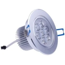 Trade Shop - Faro Faretto A Led 7w Da Incasso A Molla Con Alette Calda Fredda Driver Incluso -bianco Freddo -