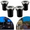 Kueatily 4pcs 1W HA CONDOTTO LA Luce Del Punto Da Incasso Esterna Rotonda LED Bianco Neutro Illuminazione Del Percorso Illuminazione Da Incasso Del Giardino Per Pathway Deck Patio Yard Paesaggio -Negozio al dettaglio Paulmann 47437487 1
