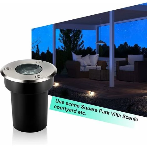 Kueatily 4pcs 1W HA CONDOTTO LA Luce Del Punto Da Incasso Esterna Rotonda LED Bianco Neutro Illuminazione Del Percorso Illuminazione Da Incasso Del Giardino Per Pathway Deck Patio Yard Paesaggio 7 Kueatily 4pcs 1W HA CONDOTTO LA Luce Del Punto Da Incasso Esterna Rotonda LED Bianco Neutro Illuminazione Del Percorso Illuminazione Da Incasso Del Giardino Per Pathway Deck Patio Yard Paesaggio - immagine 5