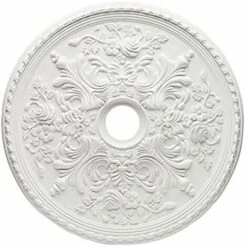 77754 Medaglione Da Soffitto Di 71,1 Cm Con Finitura Bianca