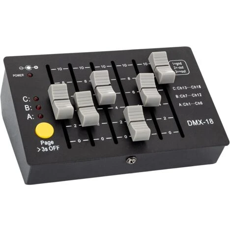 Controller Consolle DMX512 18 Canali Ricaricabile Nero2.800 MA88 Mm2.800 MA 3 Controller Consolle DMX512 18 Canali Ricaricabile Nero2.800 MA88 Mm2.800 MA