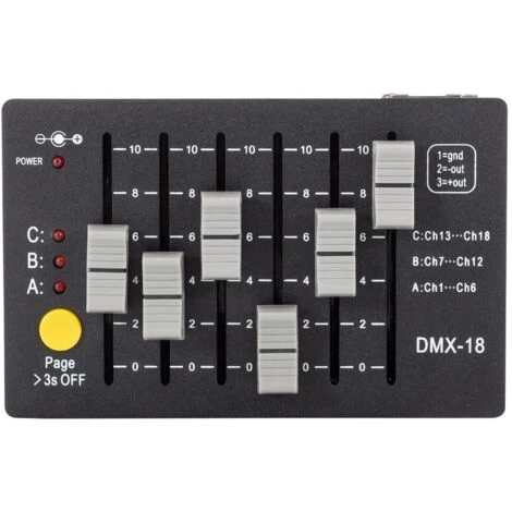 Controller Consolle DMX512 18 Canali Ricaricabile Nero2.800 MA88 Mm2.800 MA 6 Controller Consolle DMX512 18 Canali Ricaricabile Nero2.800 MA88 Mm2.800 MA - immagine 4