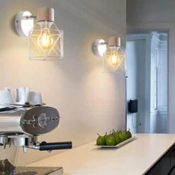 Vintage Lampada Parete Industrial Rustico Ferro Battuto Applique Da Parete Cucina Bar Ristorante Salotto Caffè Loft E27 Bianco -Negozio al dettaglio Paulmann 50444750 4