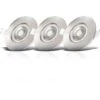 Faretti LED Da Incasso Ultrapiatti IP44 LED Integrati 5W Diametro Foro 68mm 3 Faretti Per Bagno Ultrasottili Da Soffitto Luce Calda 3000K 460Lm Rotondi Plastica Nichel Opaco -Negozio al dettaglio Paulmann 50901264 1