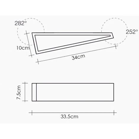Applique Lampada Gesso Moderno Triangolo Bianco Verniciabile AttaccoG9 GS-5050 7 Applique Lampada Gesso Moderno Triangolo Bianco Verniciabile AttaccoG9 GS-5050 - immagine 5