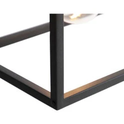 QAZQA + Lampada A Sospensione Tavolo Soggiorno Cage - Moderno - Acciaio - Nero - Allungato Max. 5 X Watt -Negozio al dettaglio Paulmann 51738417 3