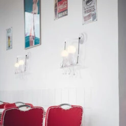 Lampada Da Parete Creativa A Doppia Testa Person Art Lampada Da Parete Lampada Da Parete Alla Moda Moderna Bianca Per L'Ufficio Del Bar Della Camera Da Letto -Negozio al dettaglio Paulmann 51783660 4