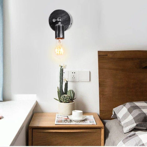 2PCS Applique Da Parete In Ferro Metallo Lampada Da Parete Regolabile Ad Angolo Applique Parete Retrò Creativo Per Bar Caffetteria Argento 4 2PCS Applique Da Parete In Ferro Metallo Lampada Da Parete Regolabile Ad Angolo Applique Parete Retrò Creativo Per Bar Caffetteria Argento - immagine 2