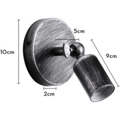 2PCS Applique Da Parete In Ferro Metallo Lampada Da Parete Regolabile Ad Angolo Applique Parete Retrò Creativo Per Bar Caffetteria Argento 11 2PCS Applique Da Parete In Ferro Metallo Lampada Da Parete Regolabile Ad Angolo Applique Parete Retrò Creativo Per Bar Caffetteria Argento -Negozio al dettaglio Paulmann 51784001 5