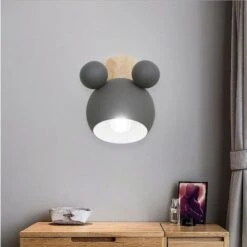 Applique Da Muro Nordica Lampada A Muro Per Cartoni Animati Applique Da Parete Creativa Luce A Muro Di Personalità Semplice Per Soggiorno Camera Da Letto Camera Dei Bambini Grigio -Negozio al dettaglio Paulmann 51787347 3
