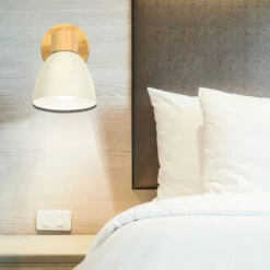 Applique Da Muro Moderna In Legno Nordico Applique Da Parete Vintage Retrò Per Soggiorno Bar Caffetteria Camera Da Letto Interna Bianca -Negozio al dettaglio Paulmann 51787444 4