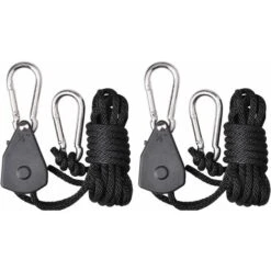 LED Grow Light Hangers,Cricchetto A Corda, Rope Ratchet,Yoyo Hanging Per LED Grow Lampadina Montaggio HPS (Light Hangers)
