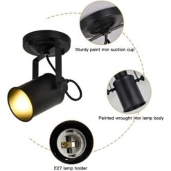 Lampade Da Parete Per Interni, Applique Industriale E27 Lampade A Sospensione Decorative Su Braccio Con Braccio Girevole -Negozio al dettaglio Paulmann 52072733 5