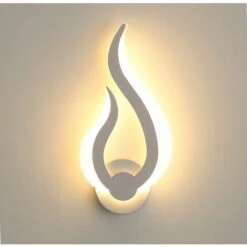 Applique Da Parete Interno, Applique Moderna A LED, 10W, Bianco Caldo 3000K, Forma Di Fiamma, Altezza 31cm, Acrilico, Lampada Da Parete, Per Soggiorno Corridoio Camera Da Letto, 220V IP20