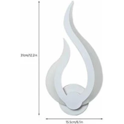 Applique Da Parete Interno, Applique Moderna A LED, 10W, Bianco Caldo 3000K, Forma Di Fiamma, Altezza 31cm, Acrilico, Lampada Da Parete, Per Soggiorno Corridoio Camera Da Letto, 220V IP20 -Negozio al dettaglio Paulmann 52072734 5